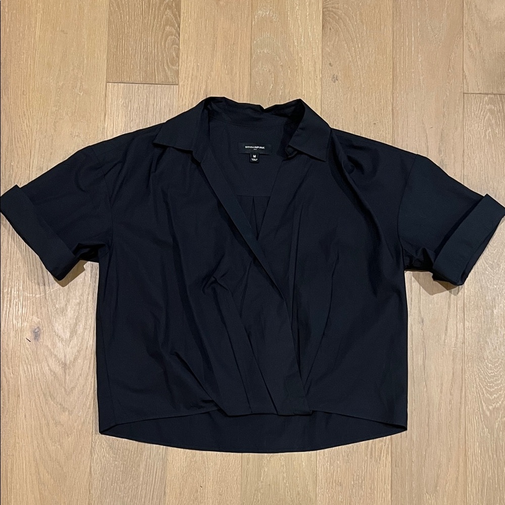 Banana Republic Cropped Puff Shirt